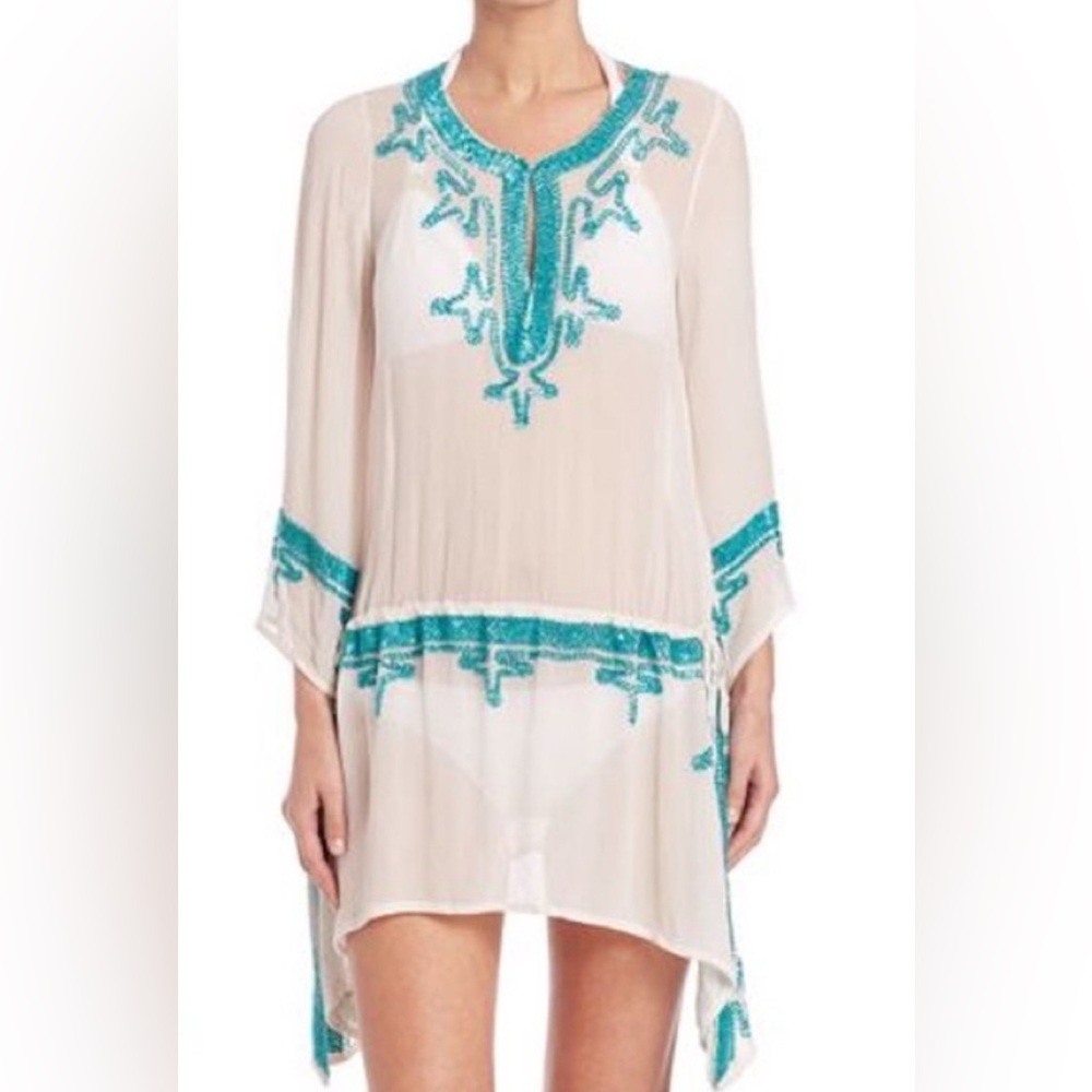 ☀️CALYPSO ST. BARTH SILK & Beaded Pool Resort Cover Up